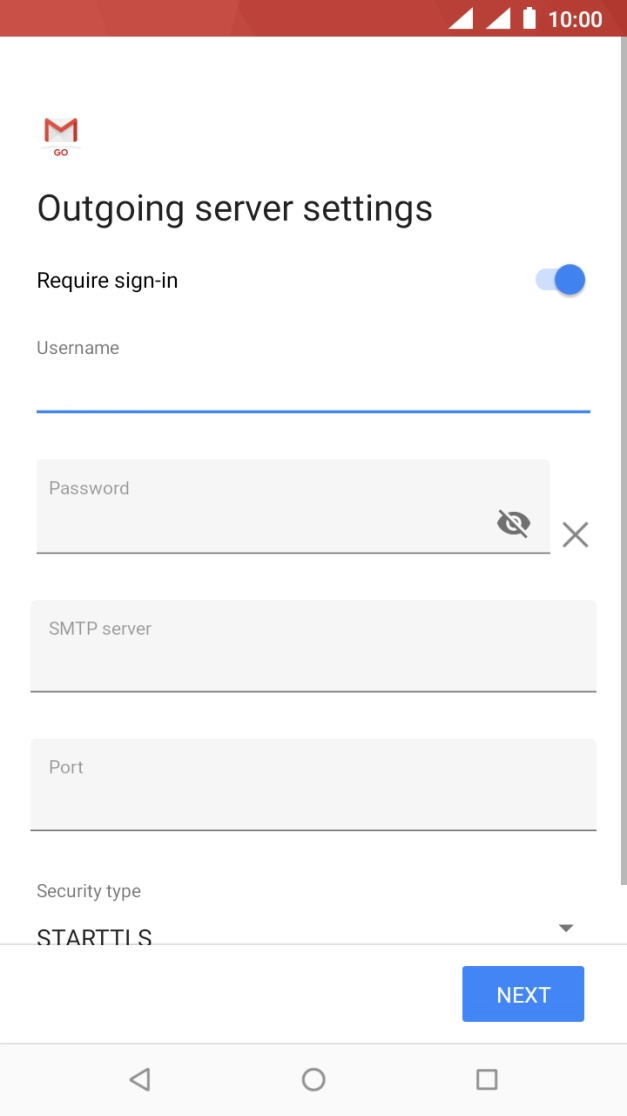 Press the field below 