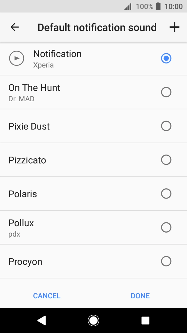 Press the different message tones to hear them.