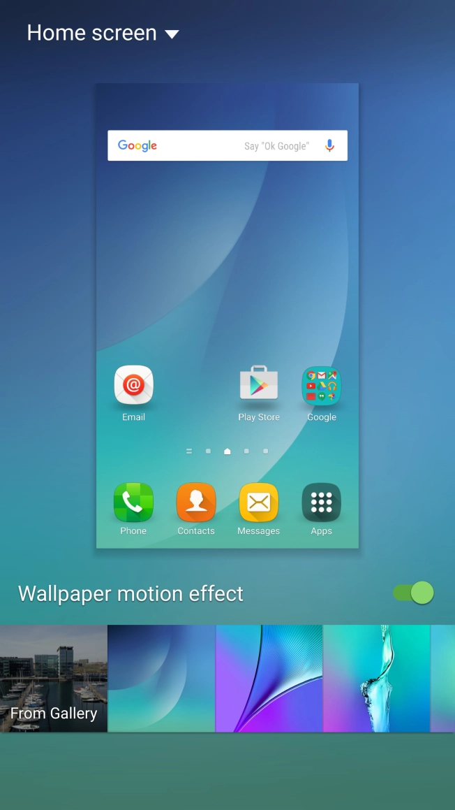 Press From Gallery and go to the required folder.