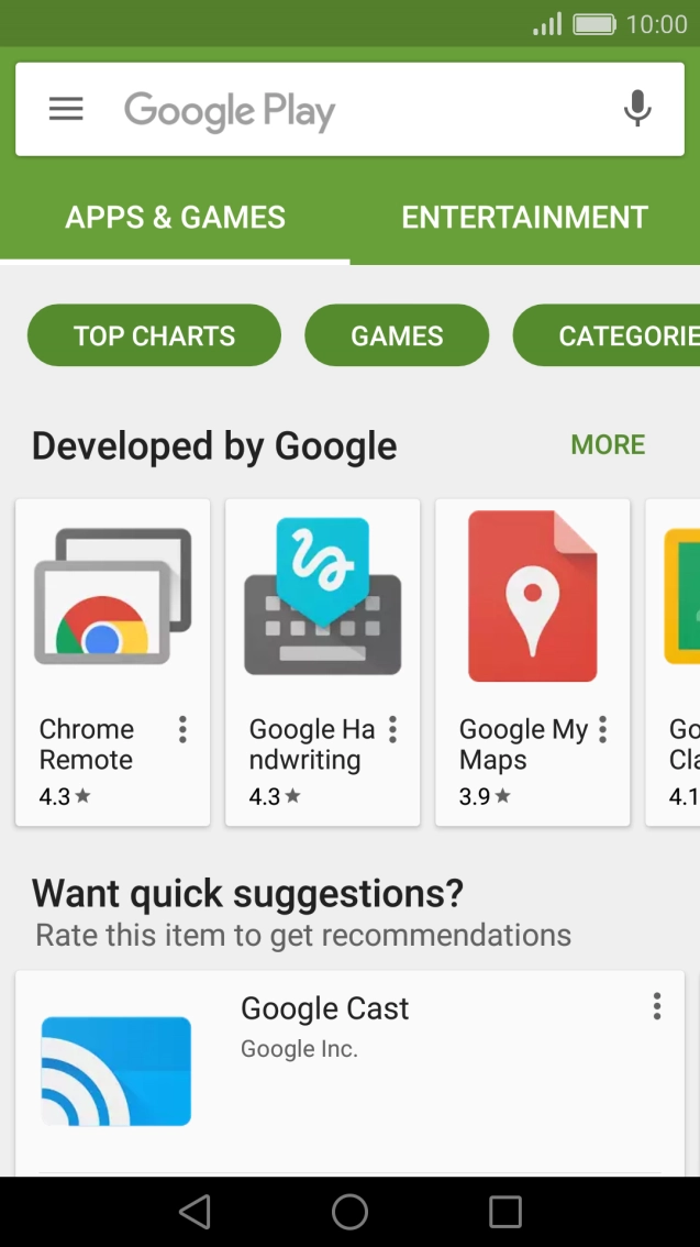 Press the search field. Press the search field.