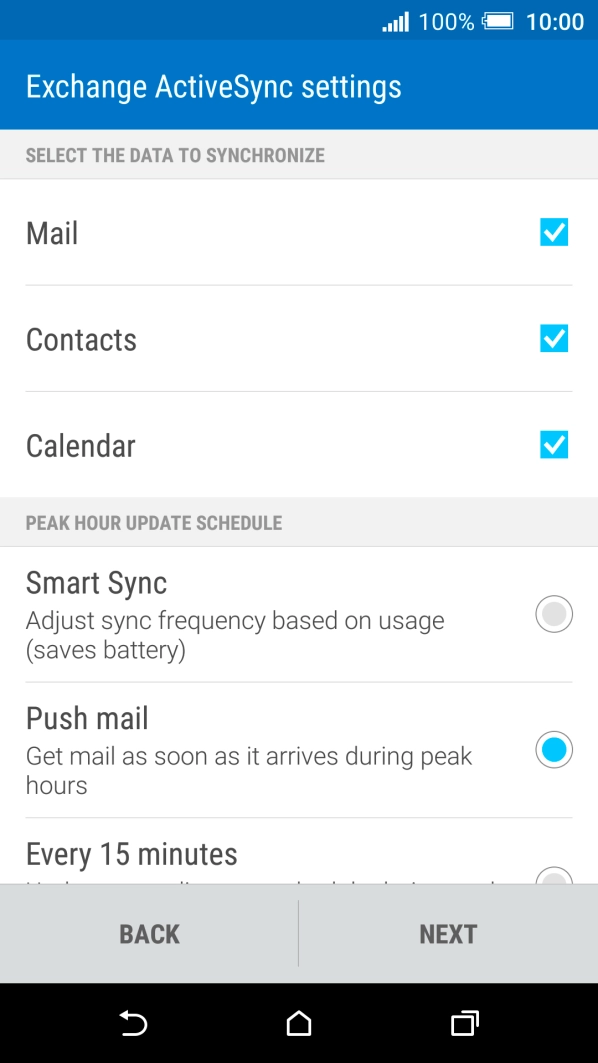 Press Mail to turn the function on or off.