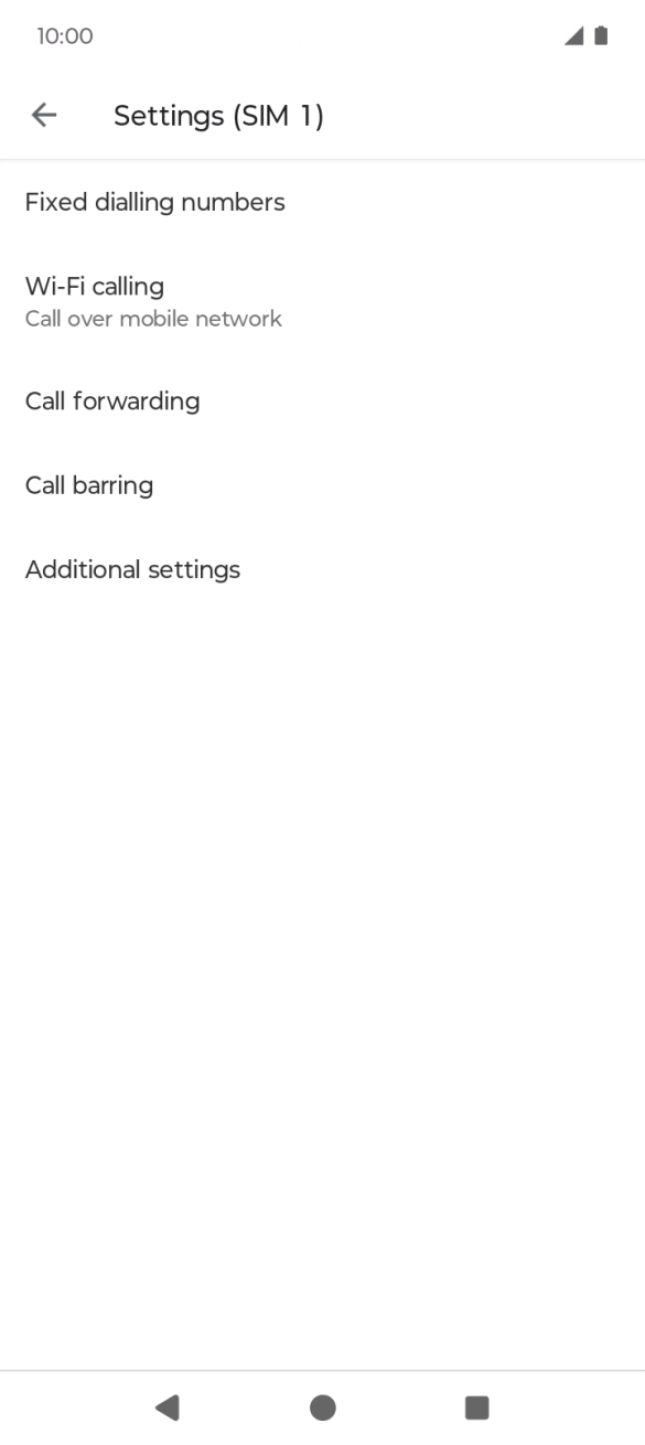 Press Additional settings.