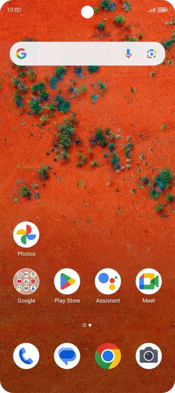 Slide two fingers downwards starting from the top of the screen.