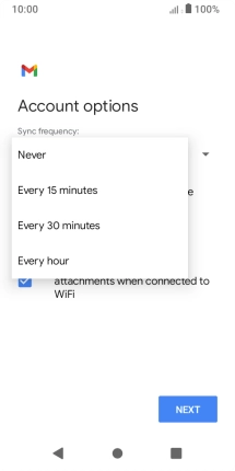Press the required setting. Press the required setting.