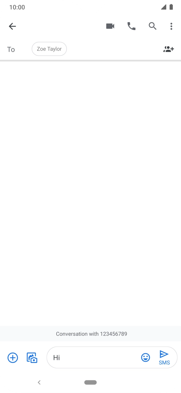 Press the send icon when you've finished your text message.