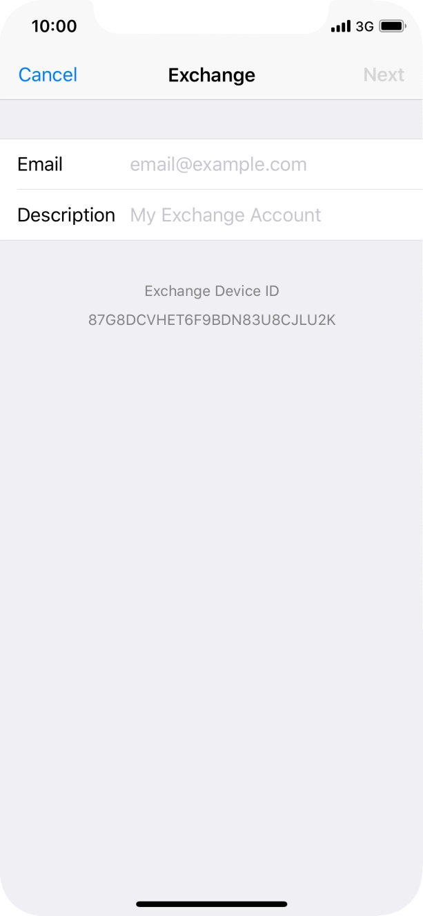 Press Email and key in your email address. Press Email and key in your email address.