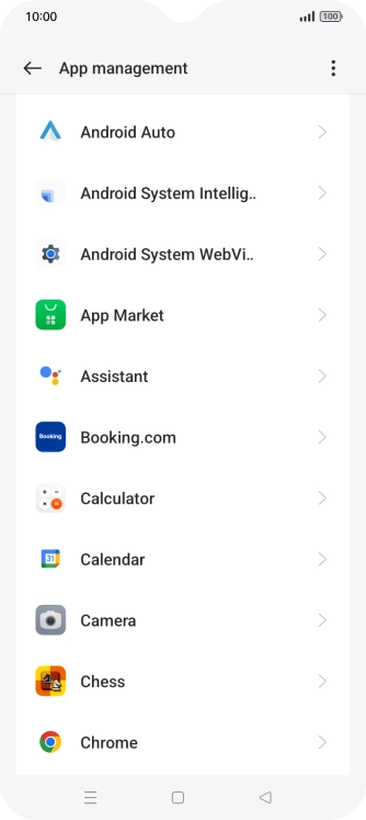 Press the required app. Press the required app.