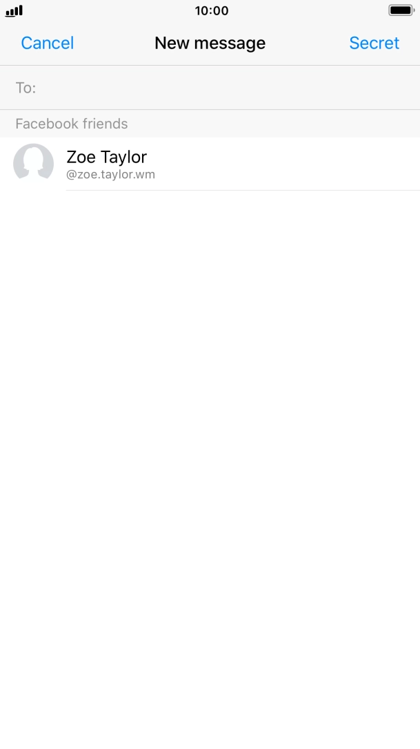 Press To and key in the first letters of the recipient's name.