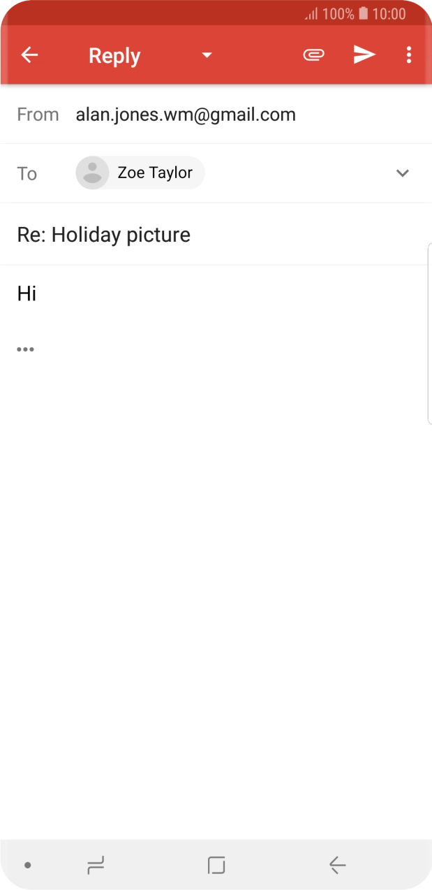 Press the send icon.