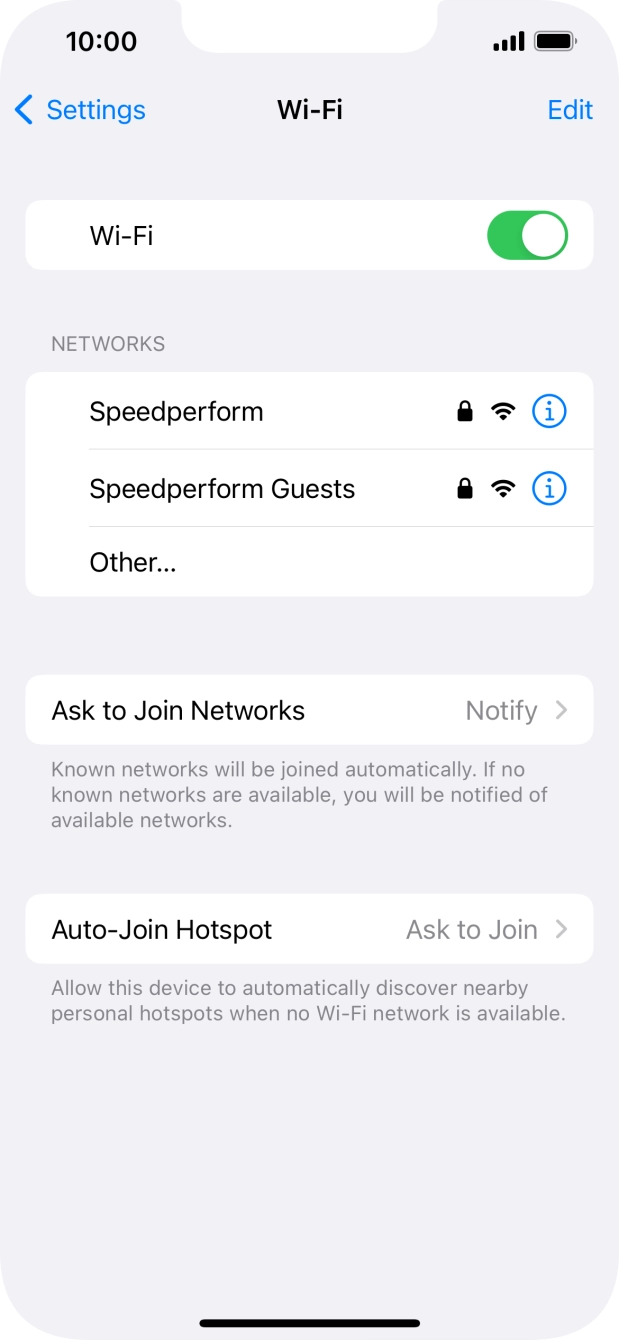Press the required Wi-Fi network and key in the password for the Wi-Fi network. Press the required Wi-Fi network and key in the password for the Wi-Fi network.