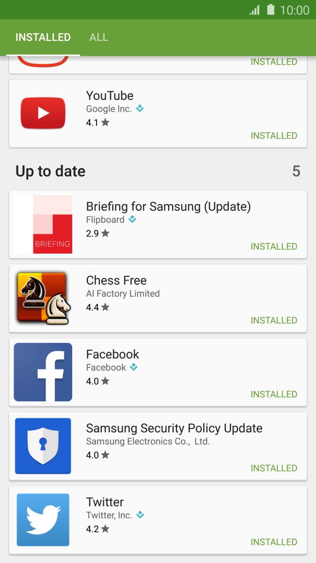 Press the required app.