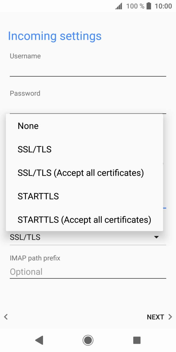 Press SSL/TLS to turn on the function.