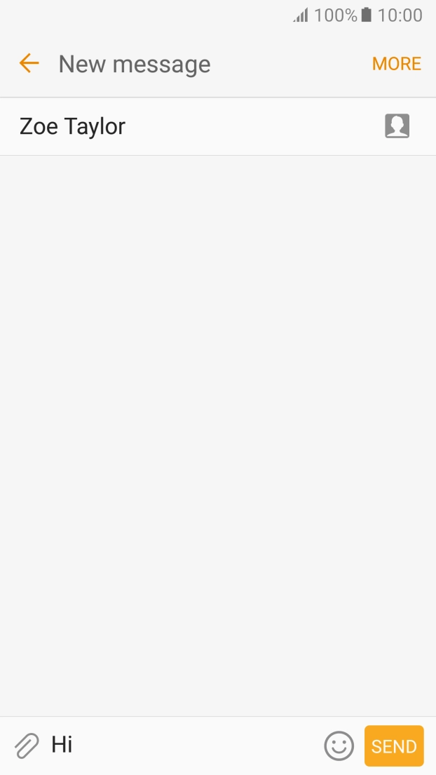 Press SEND when you've written your text message. Press SEND when you've written your text message.