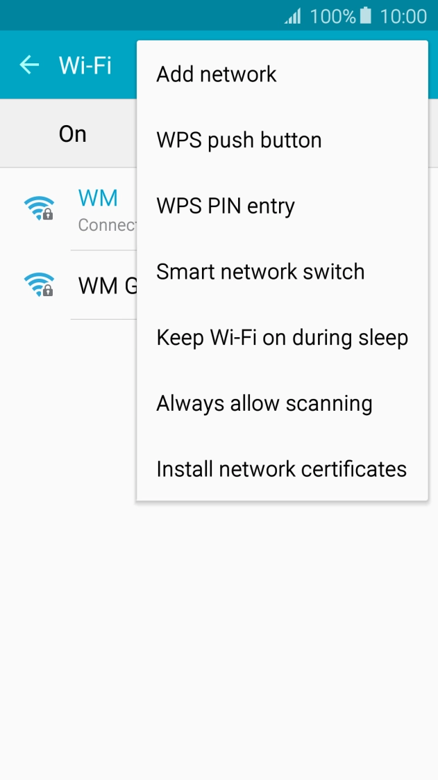 Press Smart network switch.