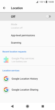 Press the indicator to turn the function on or off.