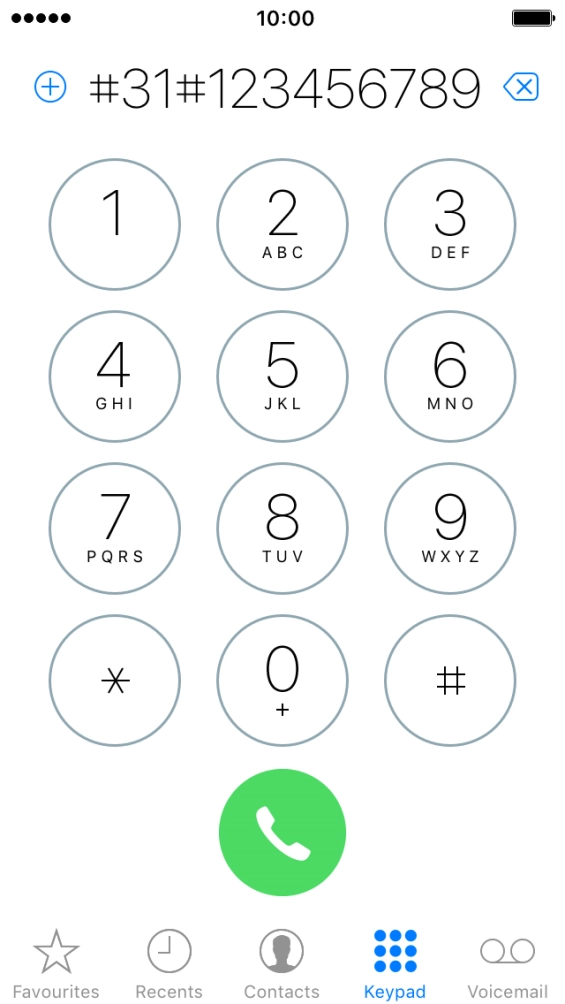 Press the call icon.
