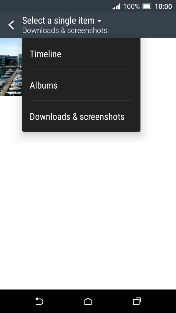 Press Albums and go to the required folder.