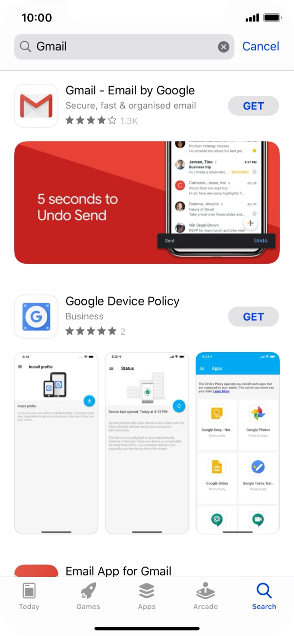 Press Gmail. Press Gmail.