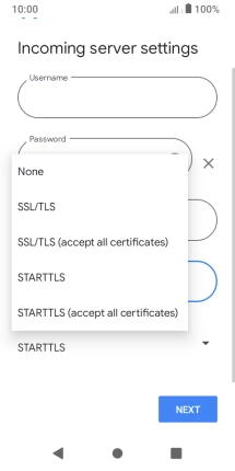 Press SSL/TLS. Press SSL/TLS.