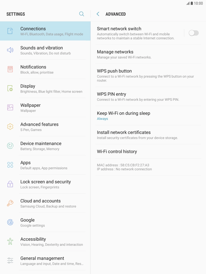 Press the indicator next to 