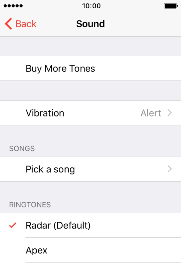 Press the required alarm tones to hear them.