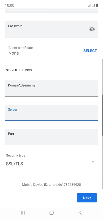 Press Port and key in the port number. Press Port and key in the port number.