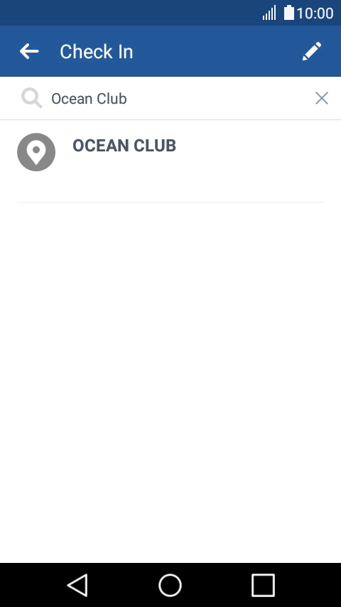 Press the required location.