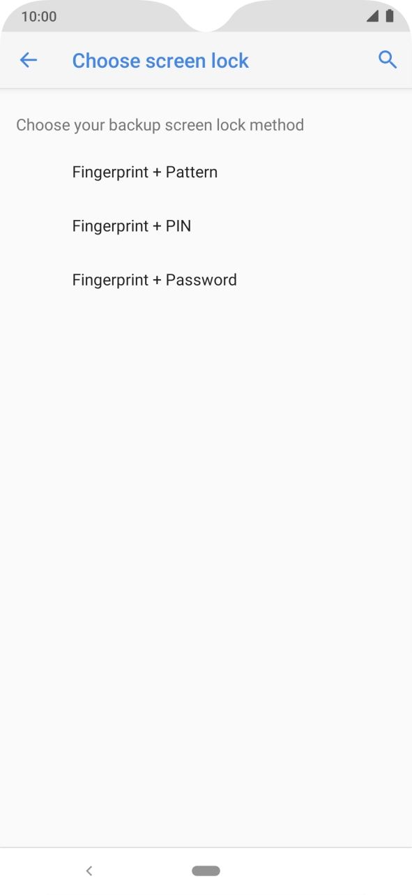 Press the required phone lock code and follow the instructions on the screen to create an additional phone lock code.