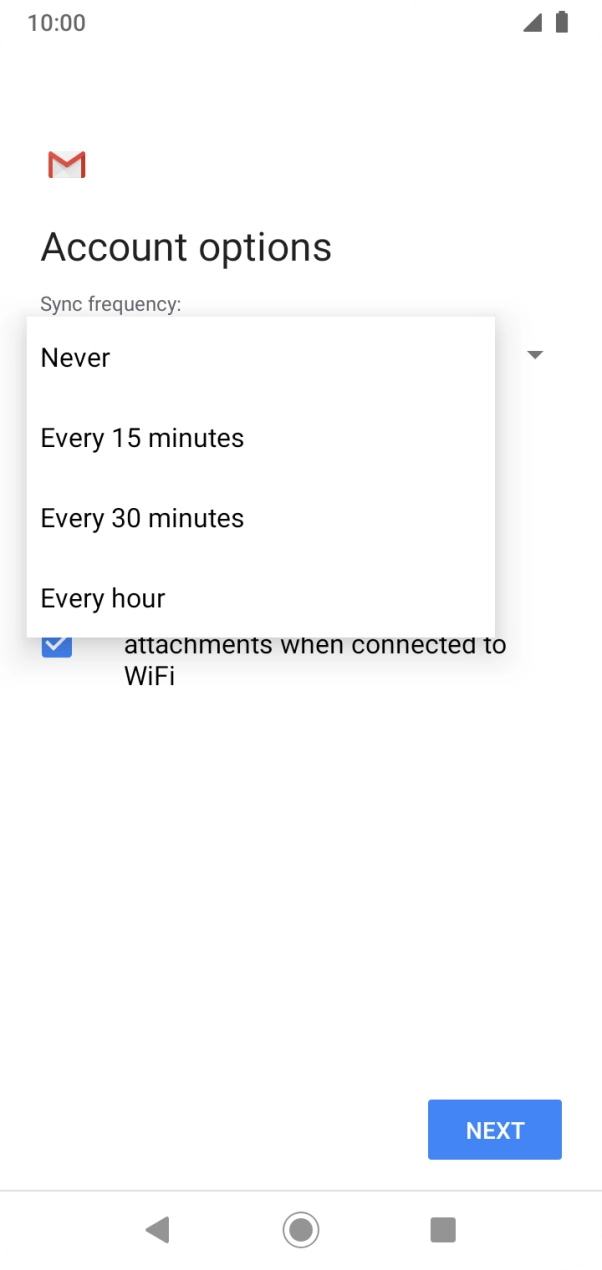 Press the required setting. Press the required setting.
