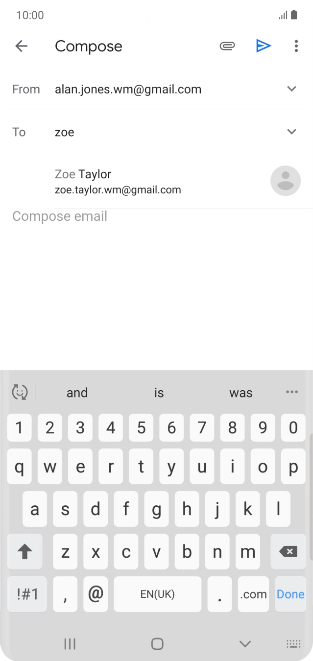 Press the required contact.