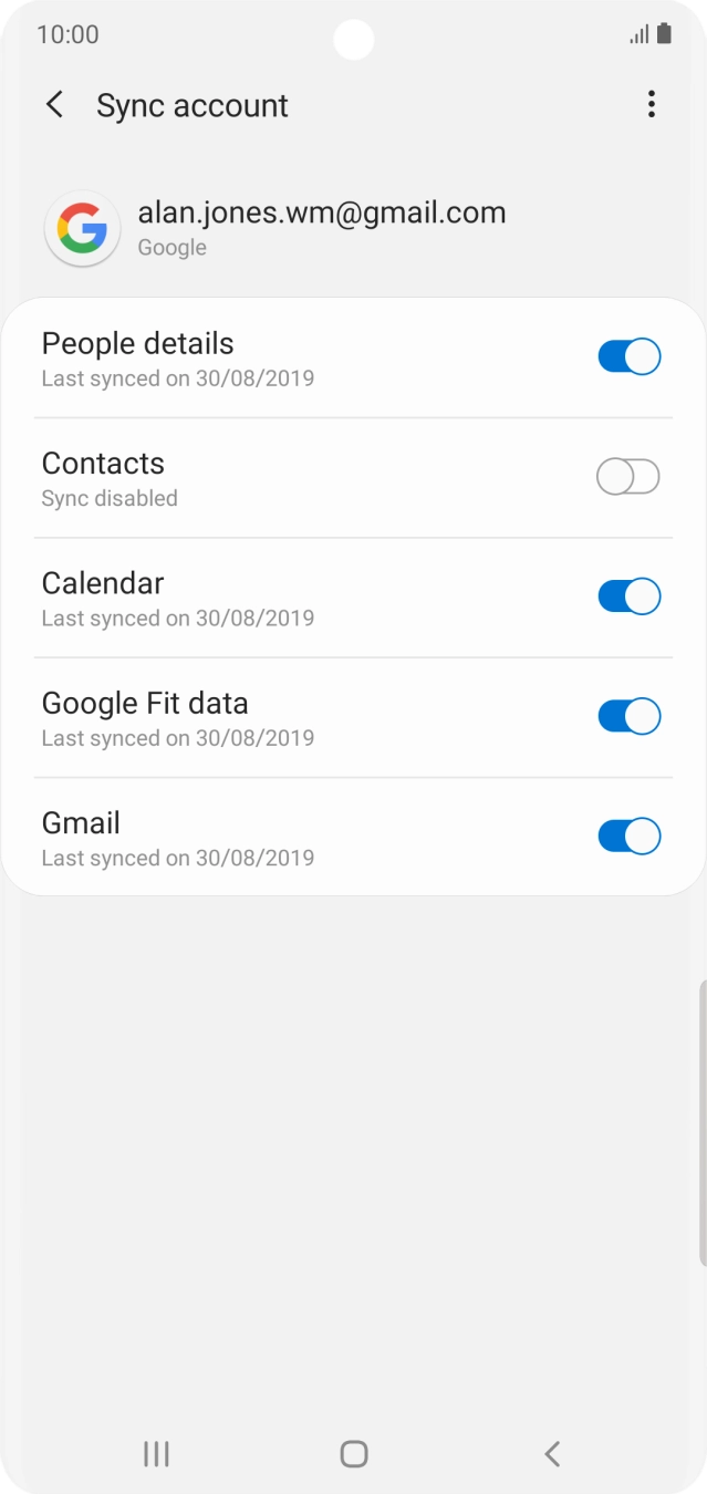 Press the indicator next to 