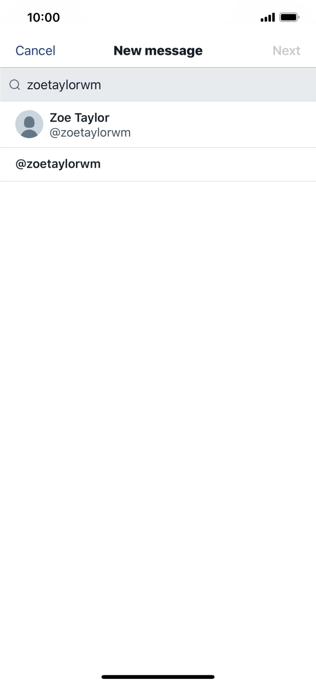 Press the required contact.