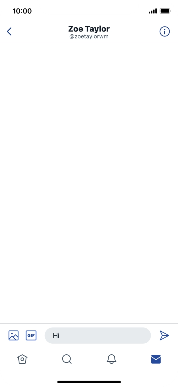 Write the required message and press the send icon.
