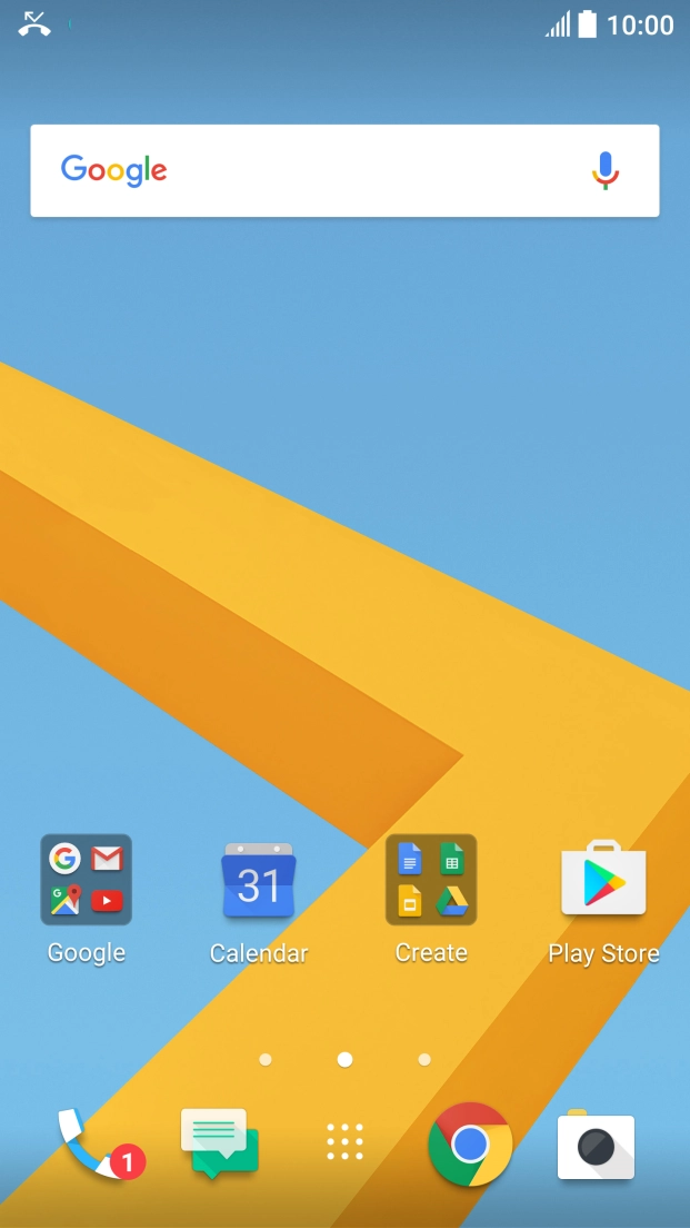 The missed calls icon shows that you have one or more missed calls.