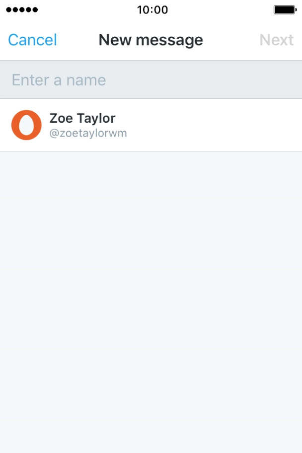 Press Enter a name and key in the first letters of the recipient's name. Press Enter a name and key in the first letters of the recipient's name.