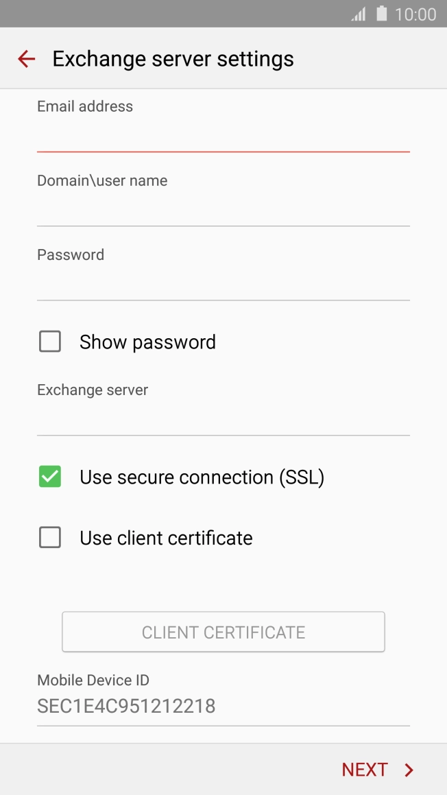 Press the field below 