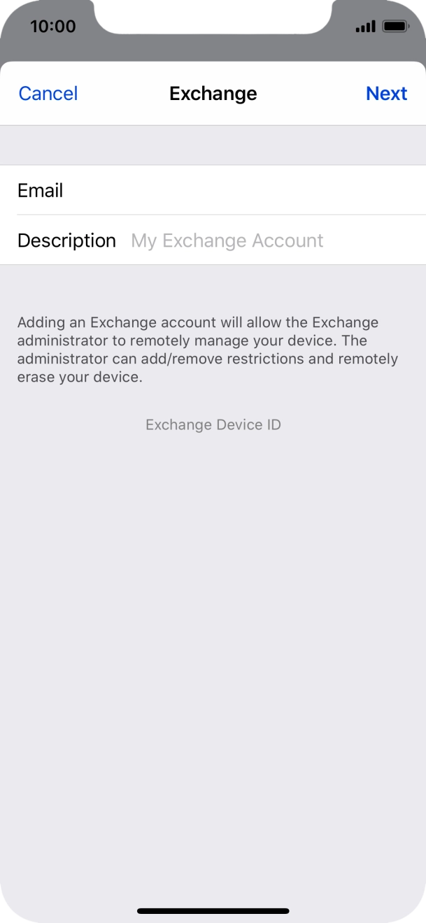 Press Description and key in the required name. Press Description and key in the required name.
