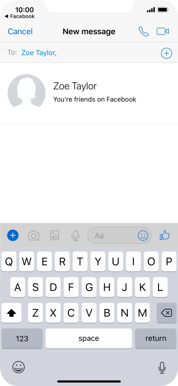 Press the text input field.