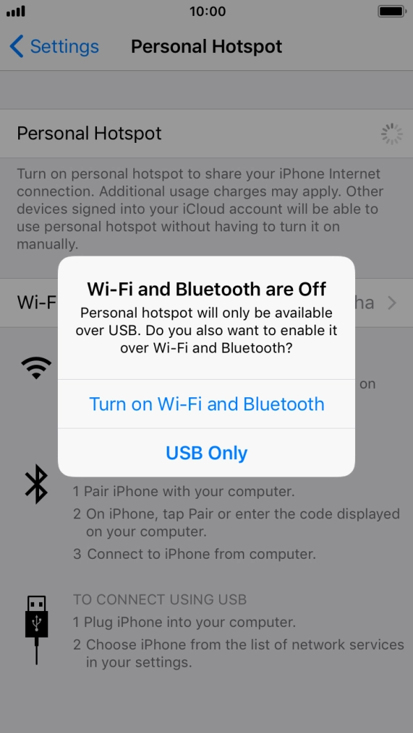 If Wi-Fi is turned off, press Turn on Wi-Fi and Bluetooth.
