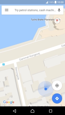 Press the search field and key in the required destination.