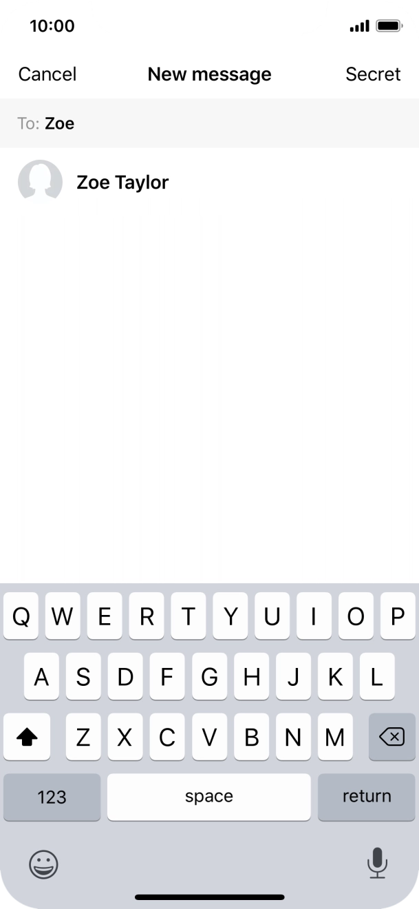 Press the required contact.