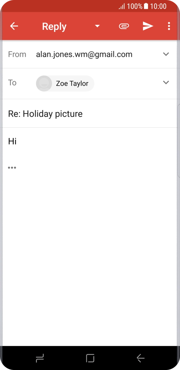 Press the send icon.