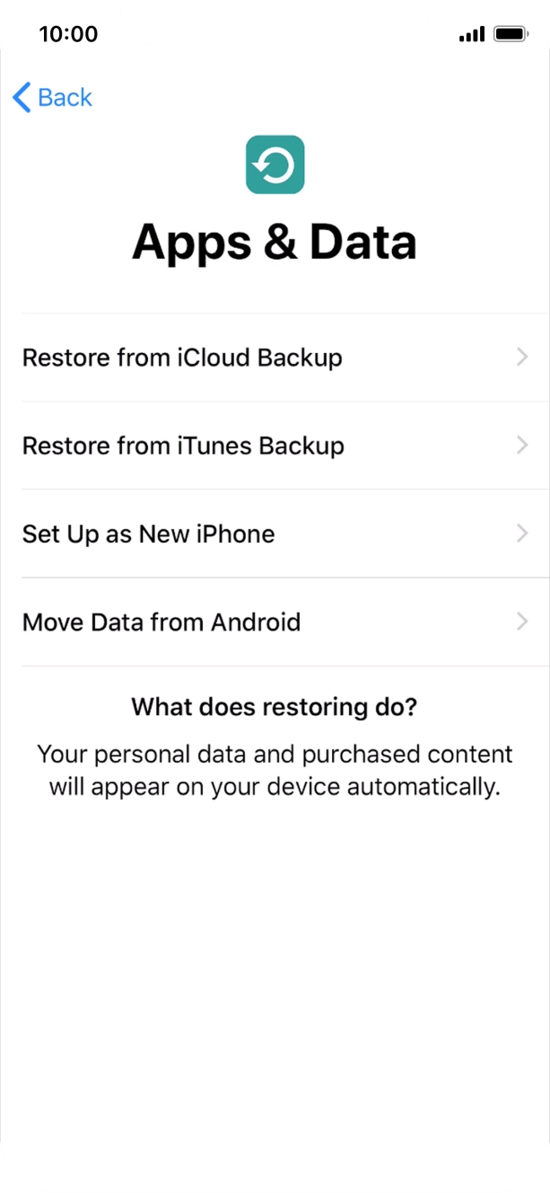 Press Set Up as New iPhone and follow the instructions on the screen to finish the activation.