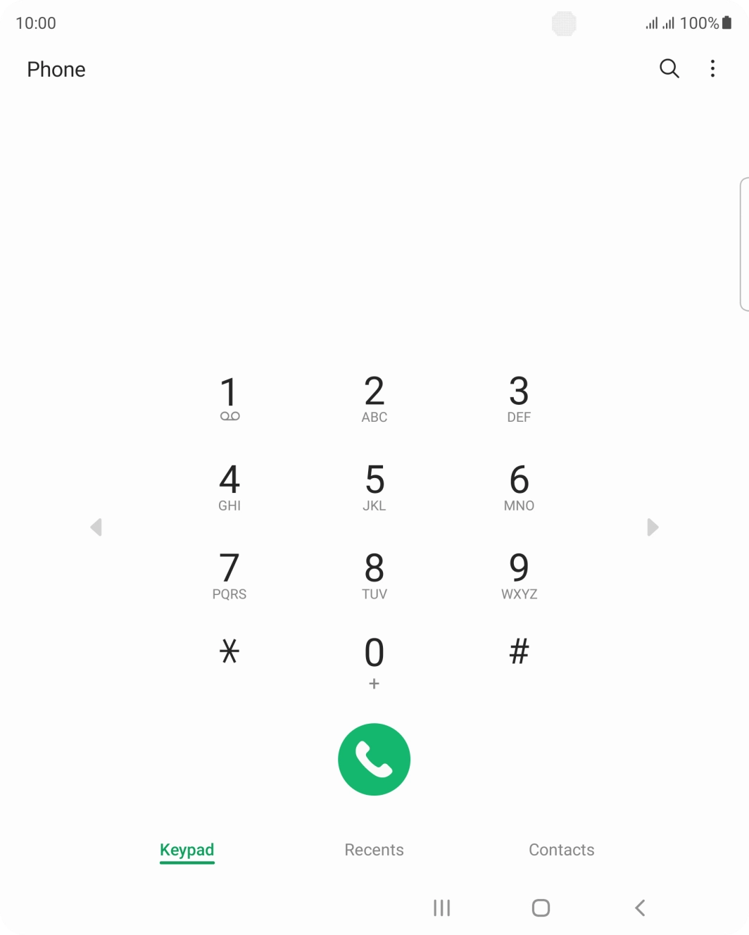 Press the menu icon.