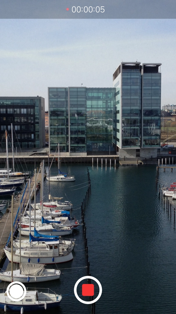 Press the stop icon to stop recording.