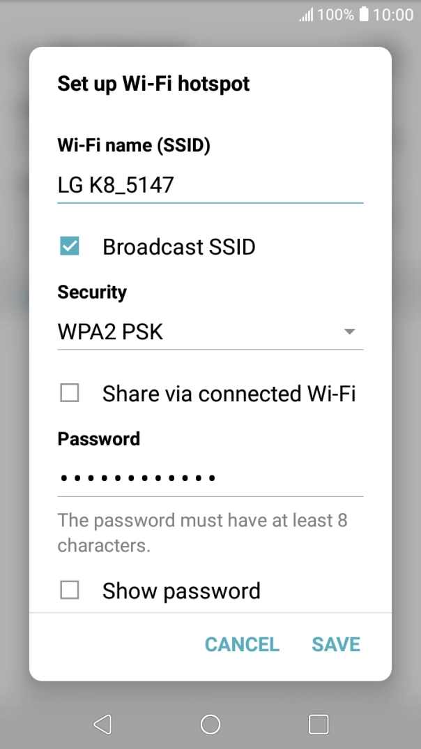 Press the field below 