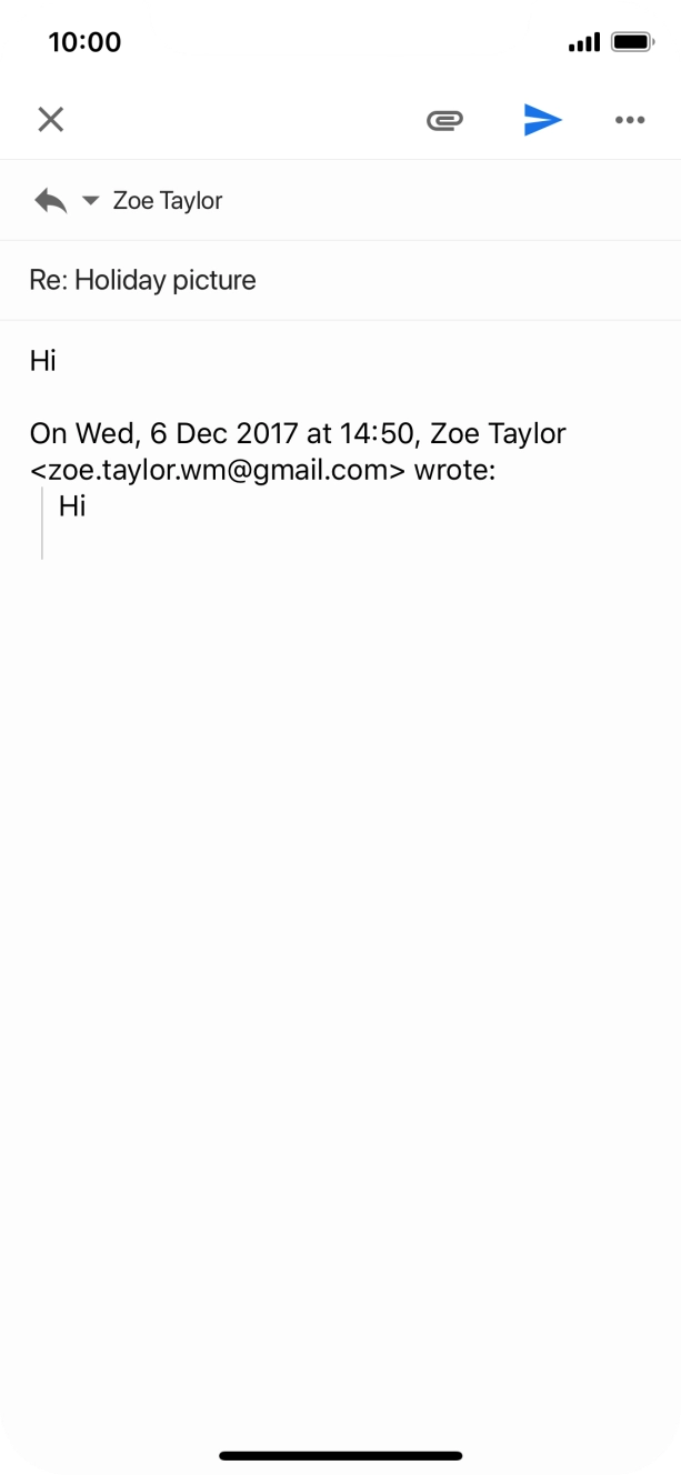 Write the required text and press the send icon.