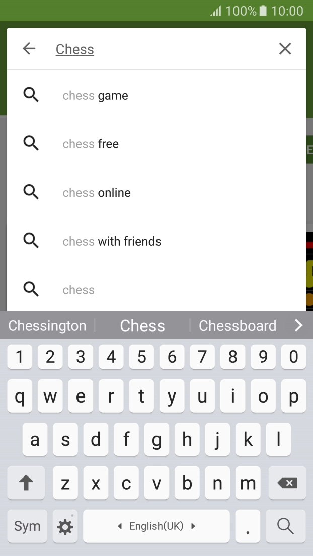 Key in the name or subject of the required app and press the search icon.