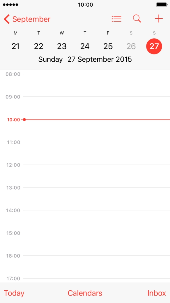 Press the new appointment icon and key in a subject for the appointment.