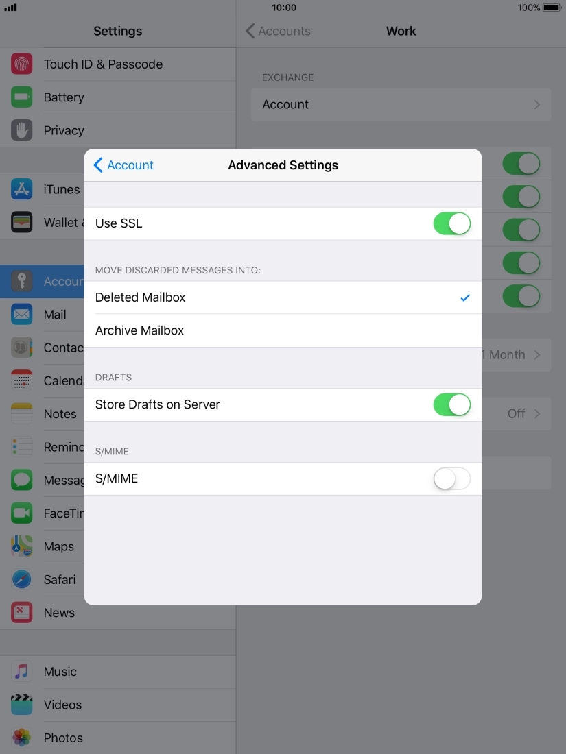 Press the indicator next to 
